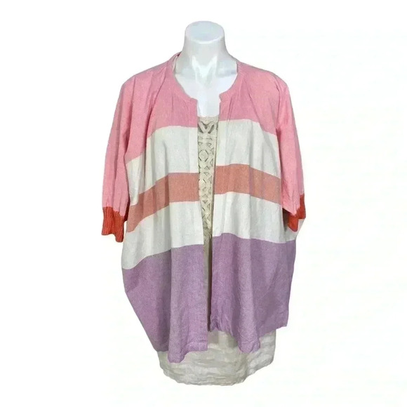 Hei Hei Anthropologie kimono color block oversized dolman sleeves cardigan - Picture 3 of 7